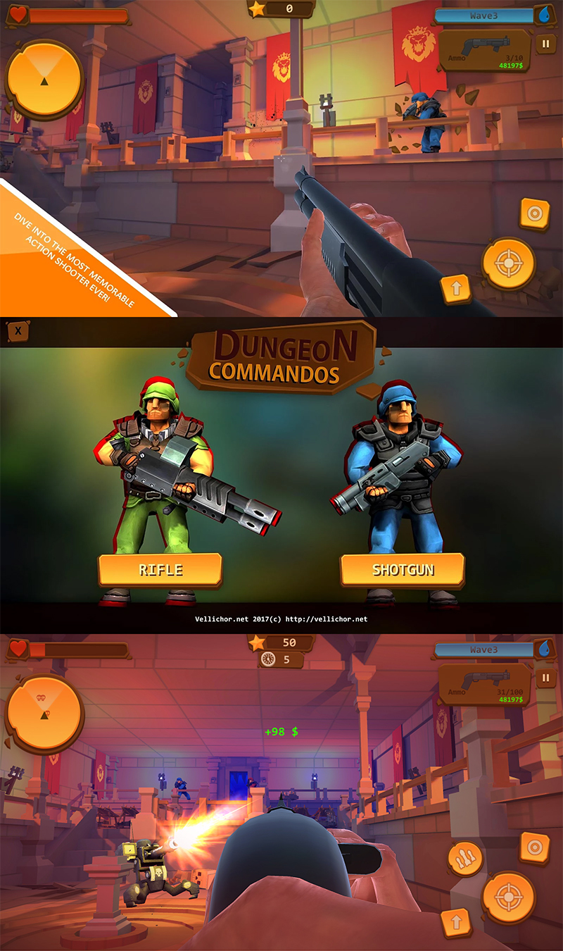 Dungeon Commandos is a pure FPS game - Android Game